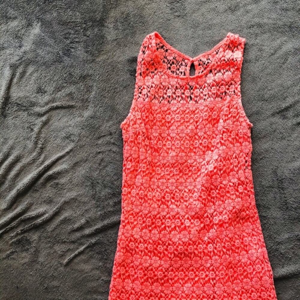 Hollister Co. Crochet Dress – Size 5 – Orange/Pink